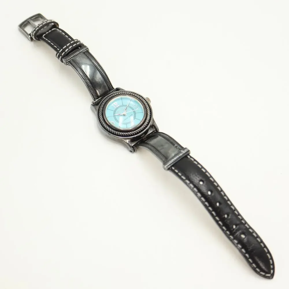Ecclissi Sterling Silver 925 Womens 29mm Watch Bracelet Leather w New Battery